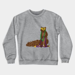 Paper Craft Mardi Gras Squirrel Crewneck Sweatshirt